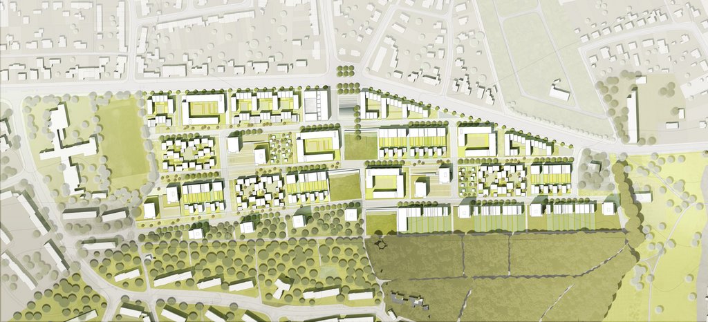 Projekt Stadtplanung Lageplan "Neues Wohnen im Hellwinkel"